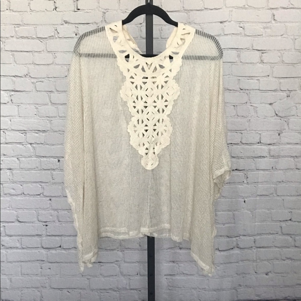 Sage Cream Sheer Cover Up Tunic